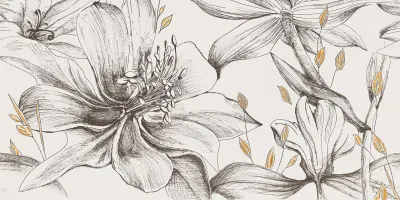 Декор Velo Bianco Flowers (1) 598x1198x8 Tubadzin