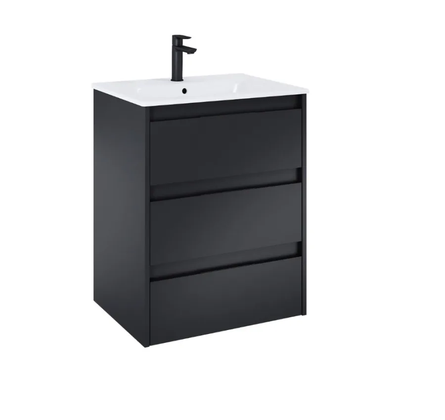 Шафка з умивальником Alpine Unik 600 Black matt A852015532 Roca