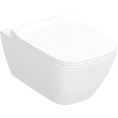 Унітаз підвісний з кришкою Smyle Square Rimfree 500.685.01.1 Geberit