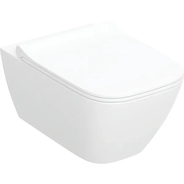 Унітаз підвісний з кришкою Smyle Square Rimfree 500.685.01.1 Geberit