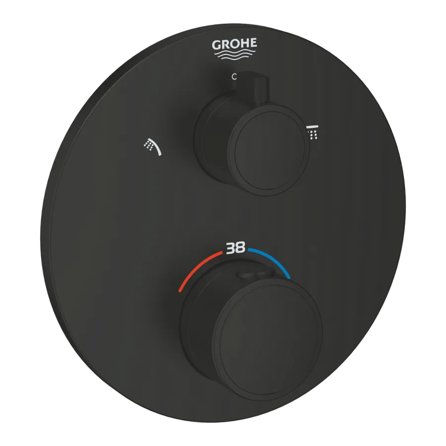 Змішувач для душу Grohtherm 1022082430 Black matt Grohe