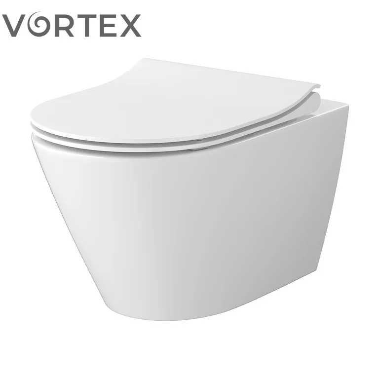 Унітаз підвісний City Pro Vortex з кришкою Slim дюропласт SZCZ1003406324 Cersanit