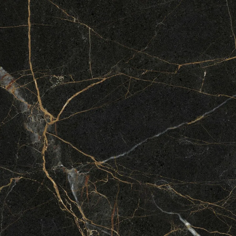 Плитка керамогранітна MPС580 Marmo Perlanera Чорний RECT 600x600x8 Golden Tile