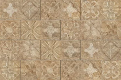 Плитка фасадна Torstone Brown Decor 148x300x9 Cerrad