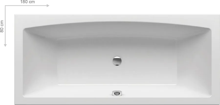 Ванна прямокутна FORMY 02 Slim 180x80 RAVAK