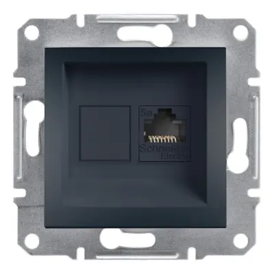 Розетка RJ45 5е UTP Антрацит ASFORA (EPH4300171), Schneider Electric