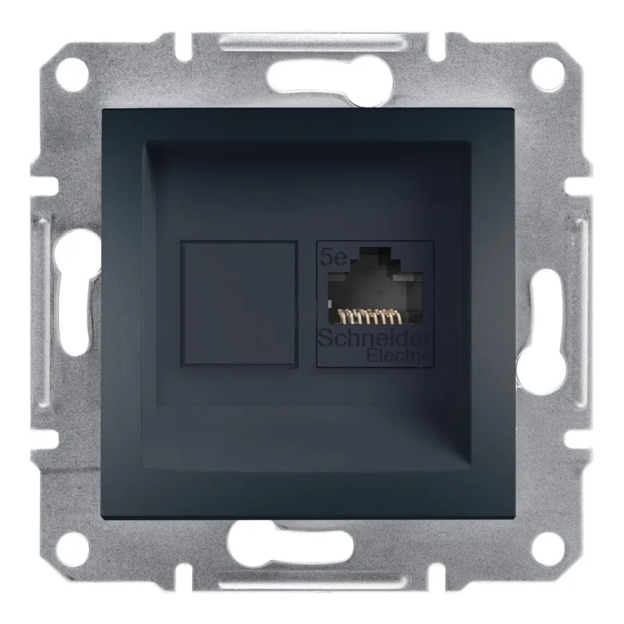 Розетка RJ45 5е UTP Антрацит ASFORA (EPH4300171), Schneider Electric