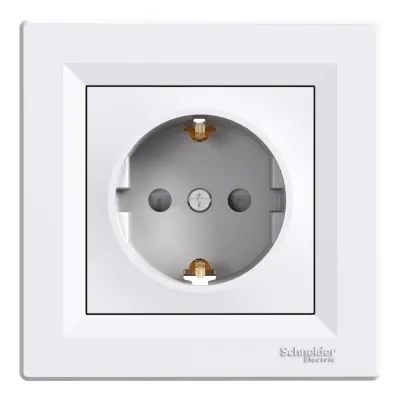 Розетка з заземленням Білий ASFORA (EPH2900221), Schneider Electric