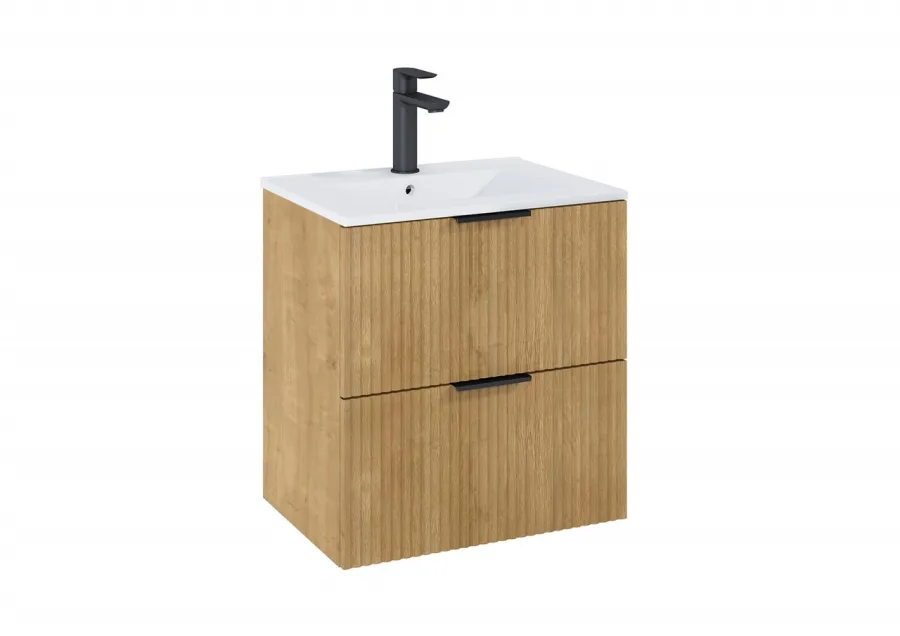 Шафка з умивальником Reef 600 Light Oak A857954464+A3272A3000 Roca