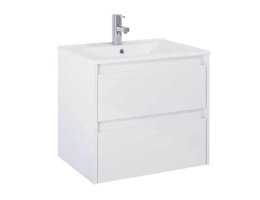 Шафка з умивальником Claudia 600 White Glossy A857794806+A3272A3000 Roca