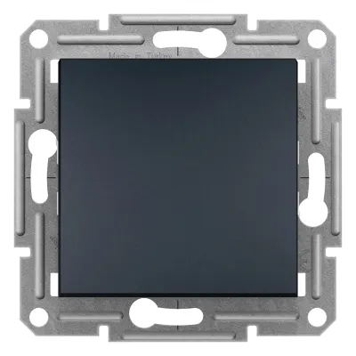 Вимикач 1-клавішний 10A Антрацит ASFORA (EPH0700171), Schneider Electric