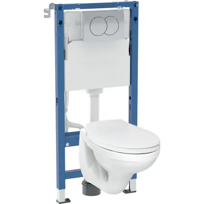 Комплект Інсталяція для унітаза Duofix Pro 20 + Унітаз Idol з кришкою 118.315.21.3 Geberit