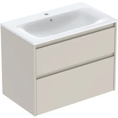 Шафка з умивальником 80 Selnova Square Slim rim 504.139.DB.1 Geberit
