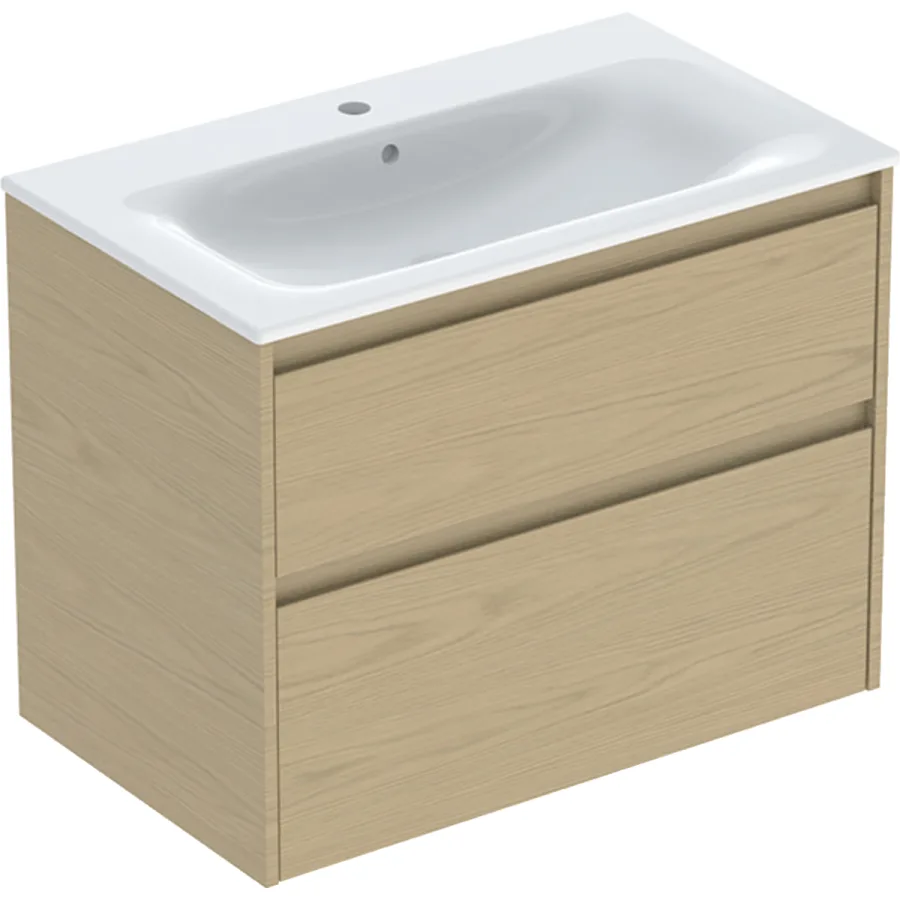 Шафка з умивальником 80 Selnova Square Slim rim 504.139.PS.1 Geberit