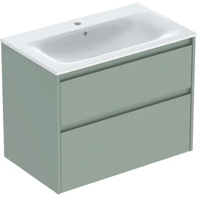 Шафка з умивальником 80 Selnova Square Slim rim 504.139.IK.1 Geberit