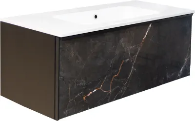 Шафка під умивальник Tile Black 800 Shinestone Black Air-Line