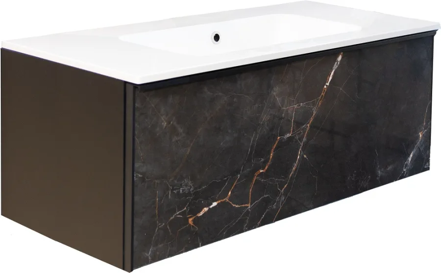 Шафка під умивальник Tile Black 800 Shinestone Black Air-Line