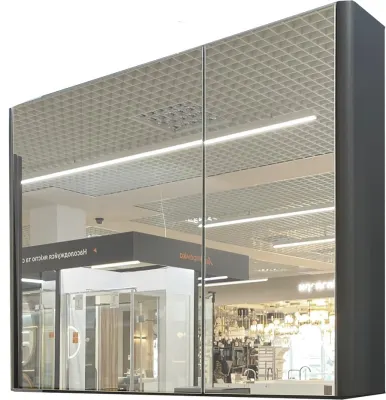 Шафка-дзеркало Edge 950 Графіт Fancy Marble