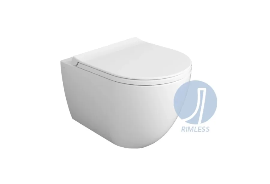 Унітаз підвісний Vignoni XS Rimless з кришкою soft-close VI28-F85-VI006XS Glossy White SIMAS