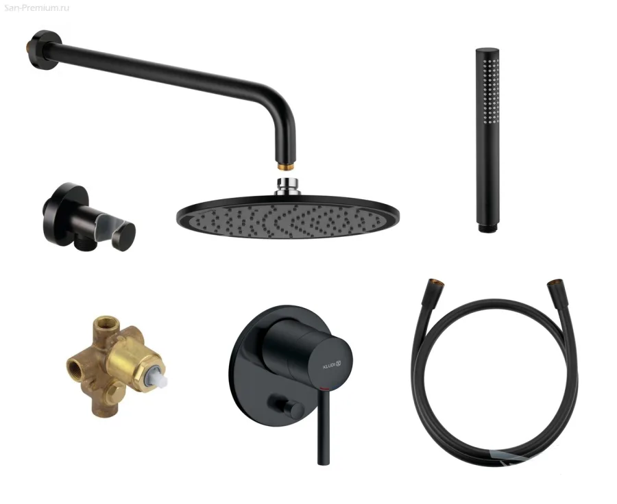 Душова система 7 в 1 Bozz 387363976 Black matt Kludi