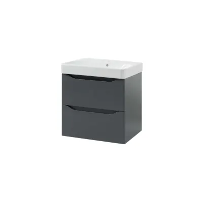 Шафка з умивальником 60 Smile Square Grey matt SM-60 ПС+500.229.01.1 Air-Line