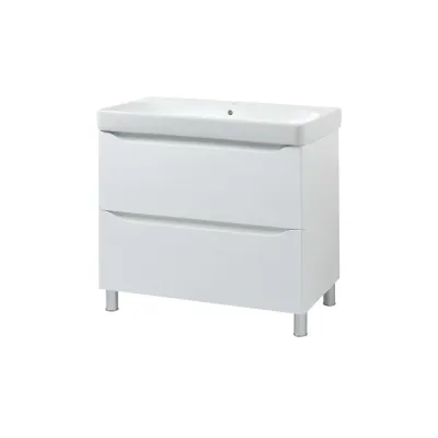 Шафка з умивальником 90 Smile Square White matt SM-90 НБ+500.251.01.1 Air-Line